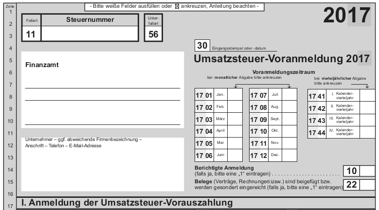 Umsatzsteuervoranmeldung